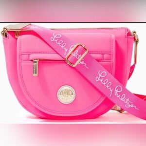 Lilly Pulitzer Giavanna Pink Neoprene Crossbody Bag
